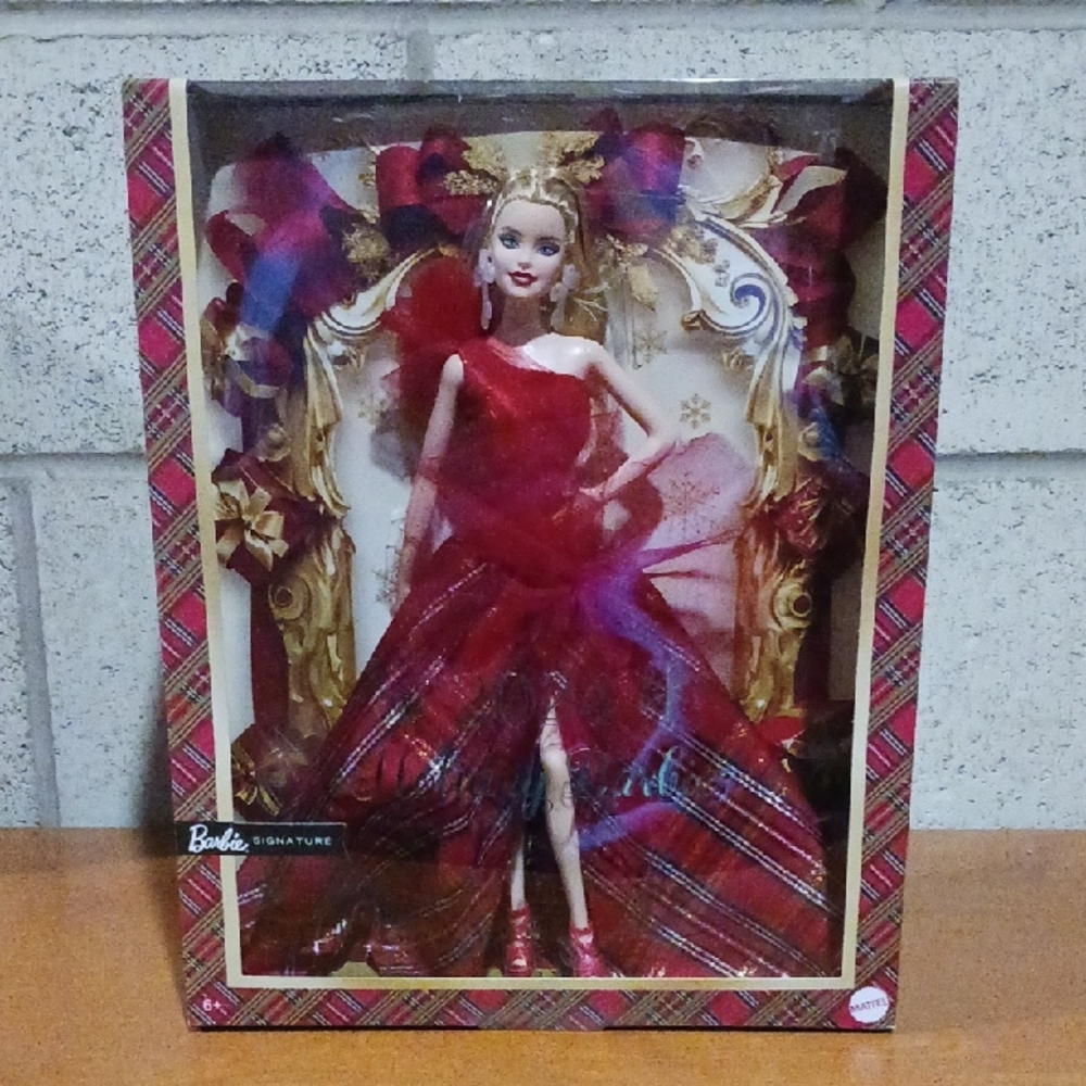 2024 Signature Holiday Barbie Doll in Red Gown NIB B3